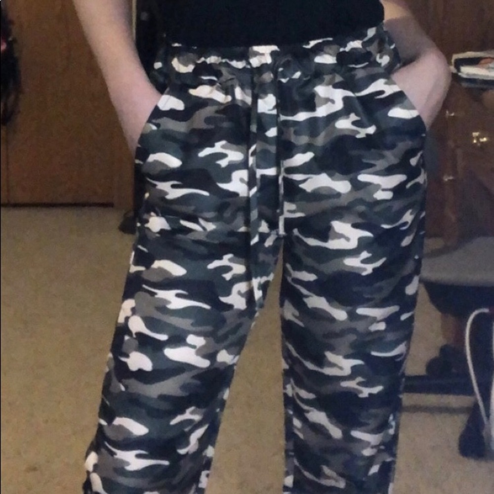 Camo Drawstring Pants - Picture 2 of 2